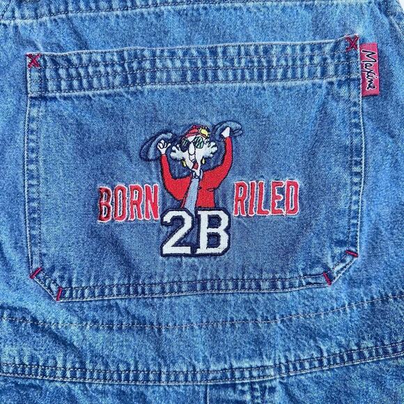 RARE Vintage Women’s Size 18/20 Jerry Leigh Maxine Denim Bib Overalls Shorts - Picture 3 of 8